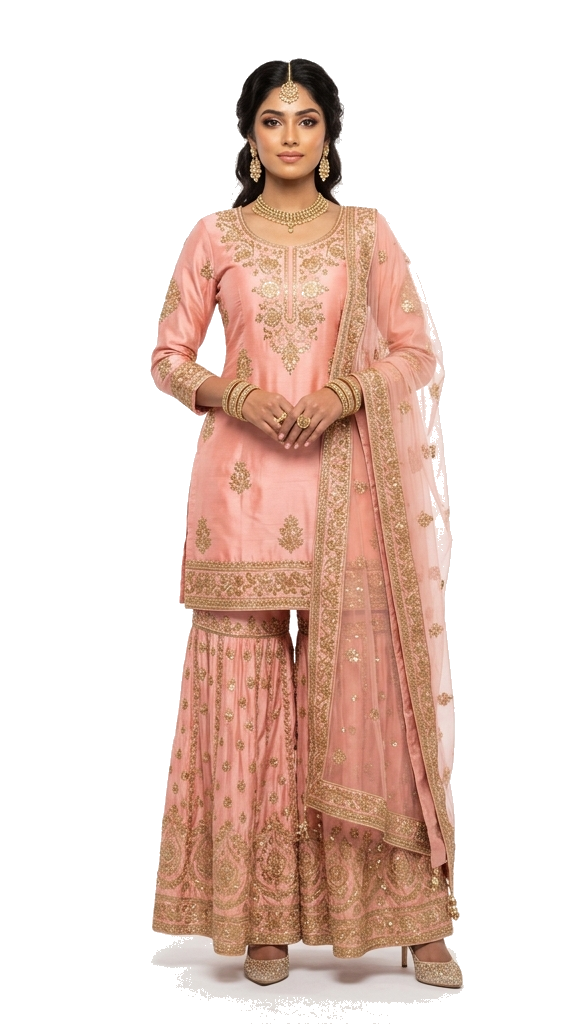 Aisha Silk Sharara Set