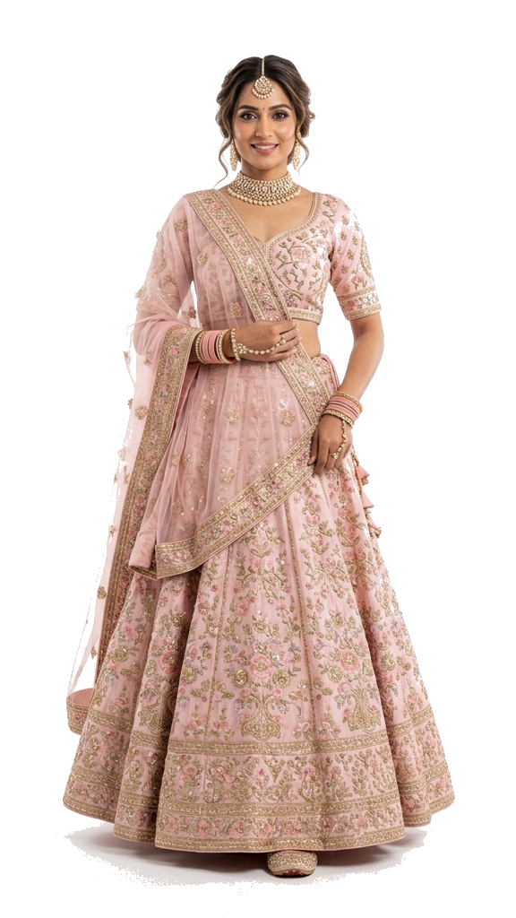Gulab Bari Pastel Lehenga