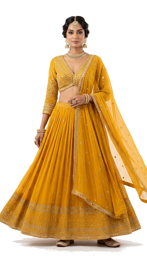 Vasant Utsav Georgette Lehenga